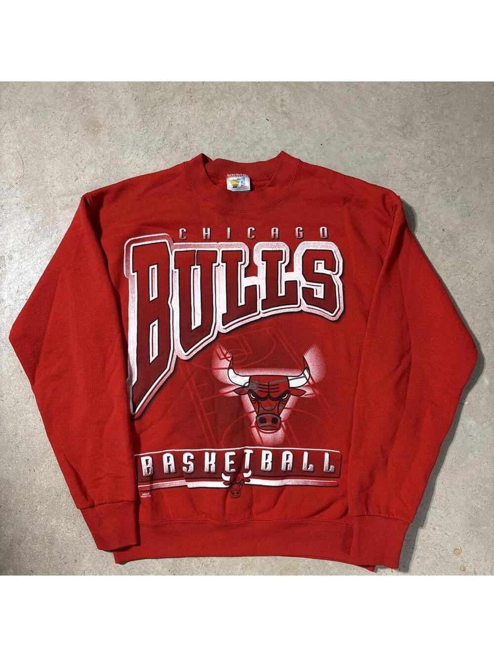 Vintage 90s Chicago Bulls Artex Red Sweatshirt Men's Medium NBA Basketball